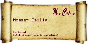 Mosser Csilla névjegykártya